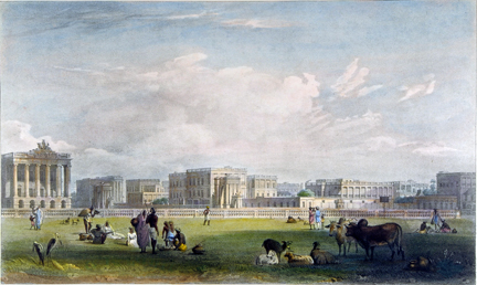/data/Original Prints/Topography Views, City Views, Landscapes/ESPLANADE ROW - RIGHT OF GOVERNMENT HOUSE - ENTRANCE TO GOVERNMENT HOUSE - CALCUTTA.jpg